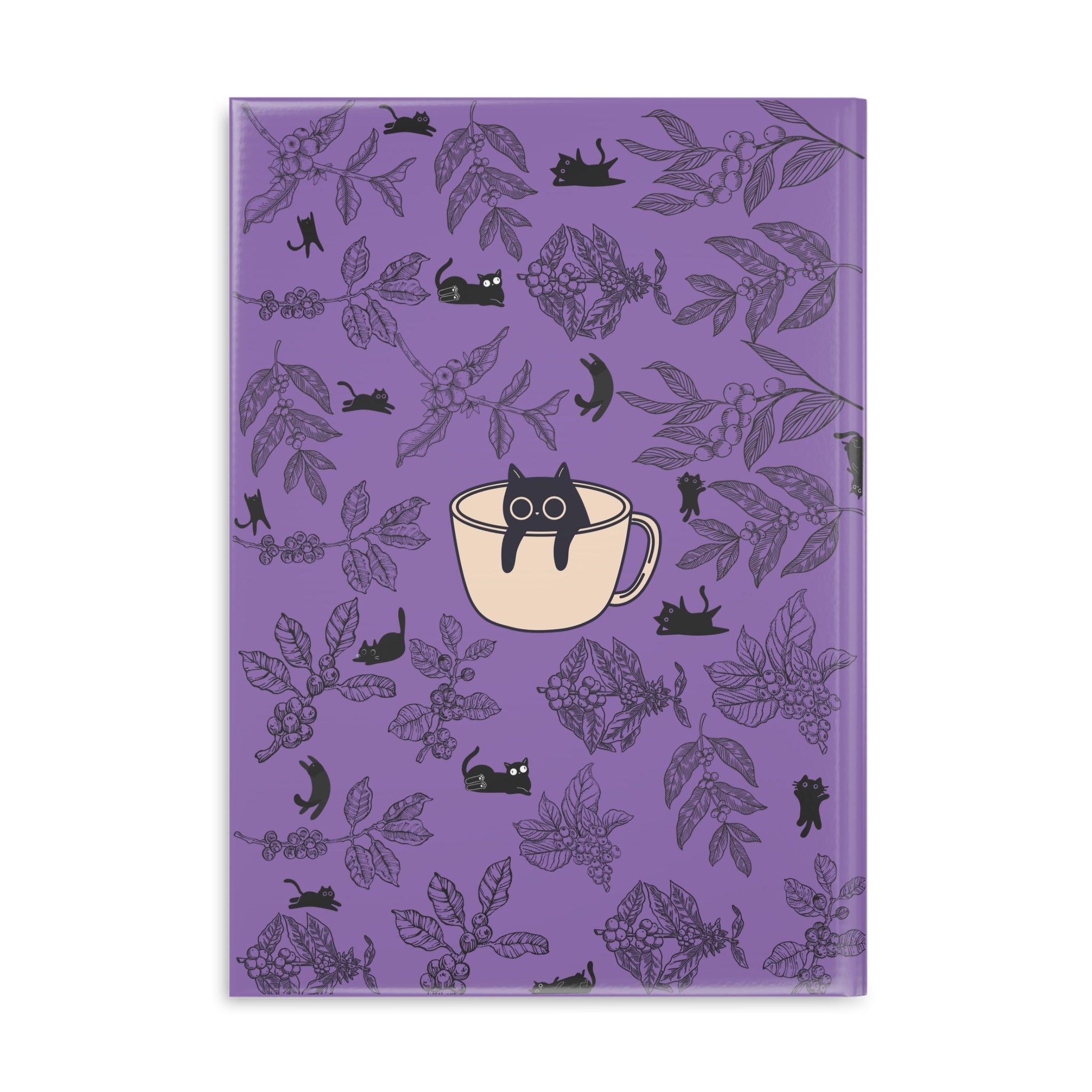 Hardcover Notebook — Cat in a Coffee Cup