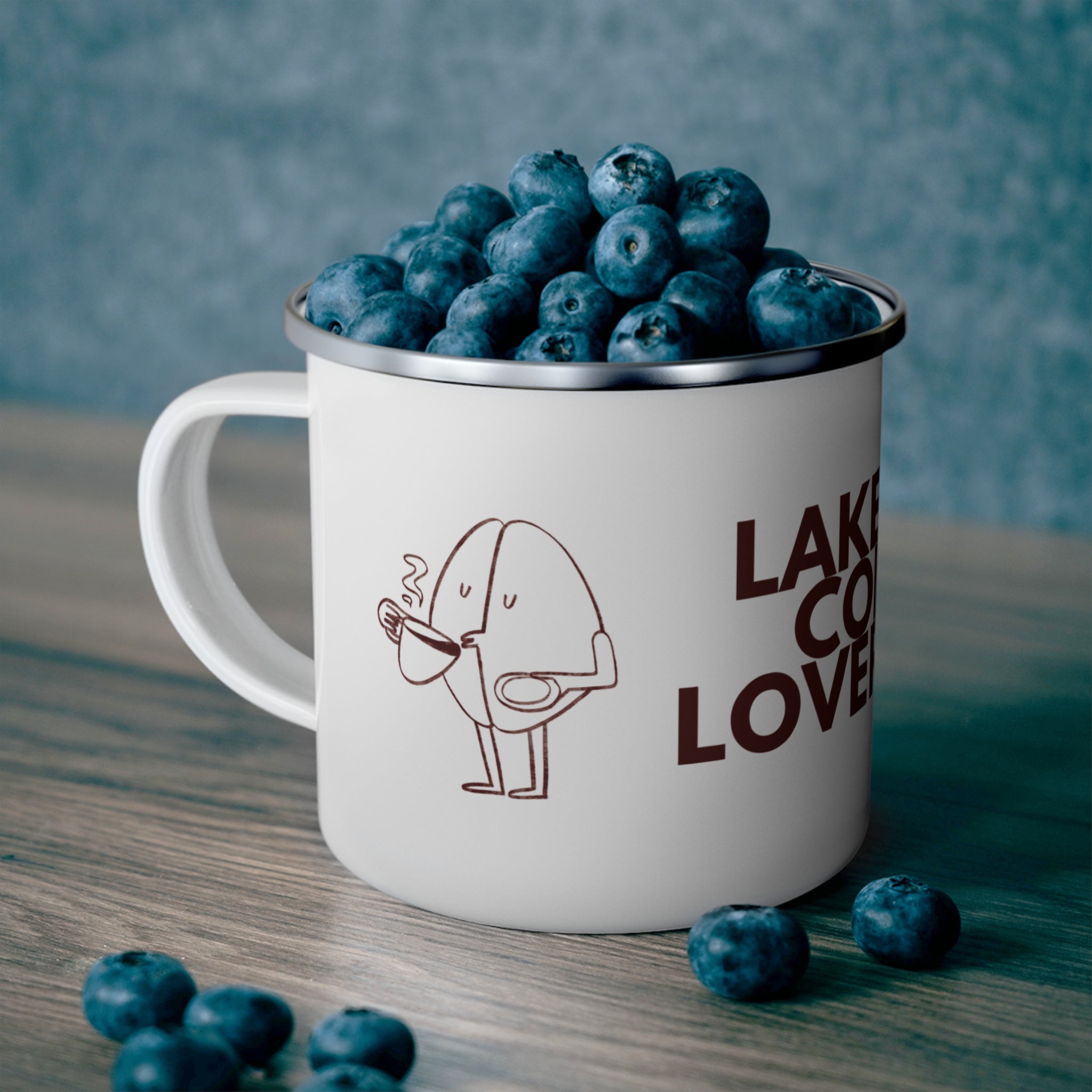 Lake City Coffee Lover Club Enamel Camping Mug