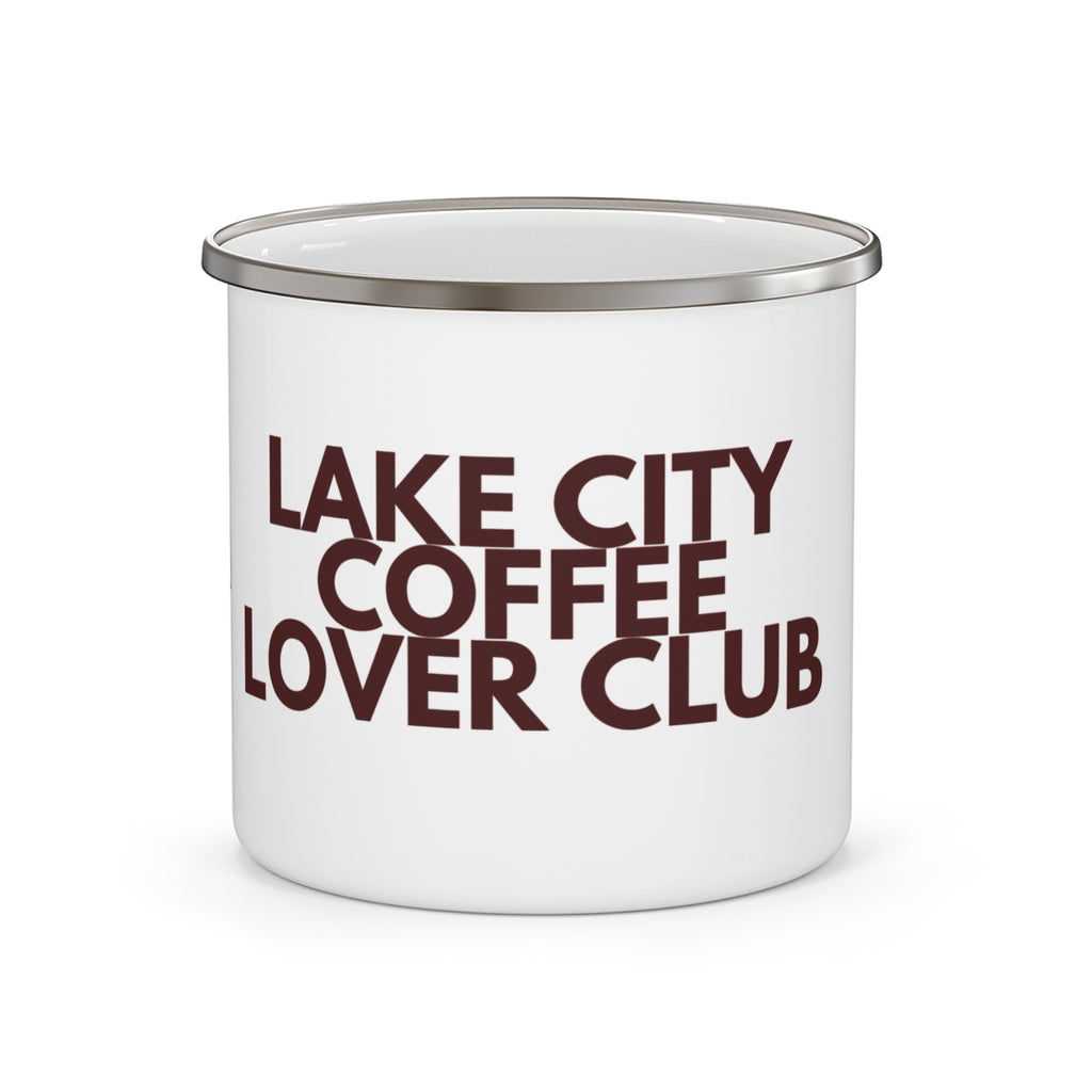 Lake City Coffee Lover Club Enamel Camping Mug