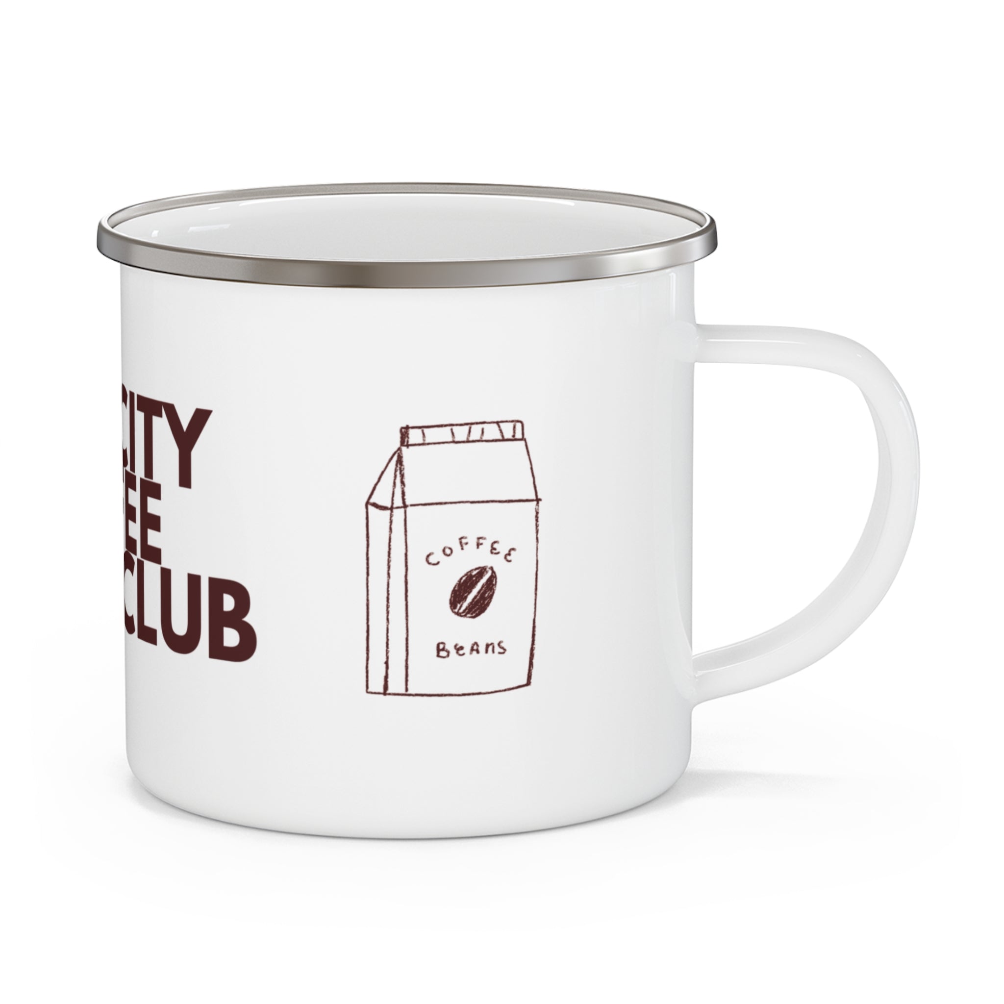 Lake City Coffee Lover Club Enamel Camping Mug