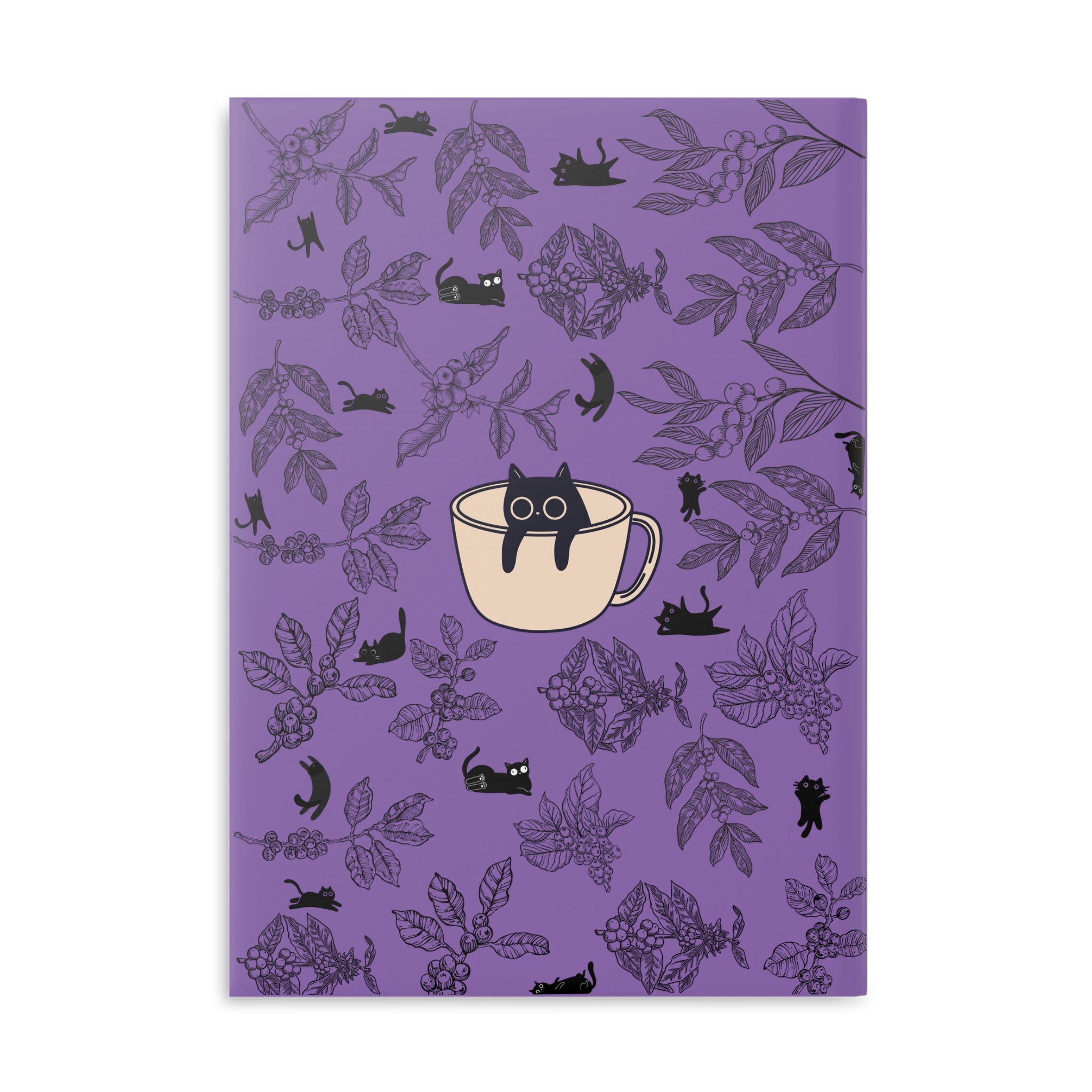 Hardcover Notebook — Cat in a Coffee Cup
