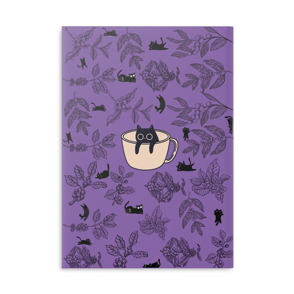 Hardcover Notebook — Cat in a Coffee Cup